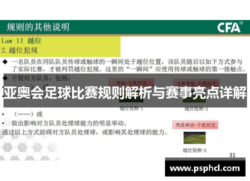 亚奥会足球比赛规则解析与赛事亮点详解