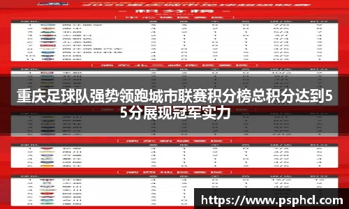 重庆足球队强势领跑城市联赛积分榜总积分达到55分展现冠军实力